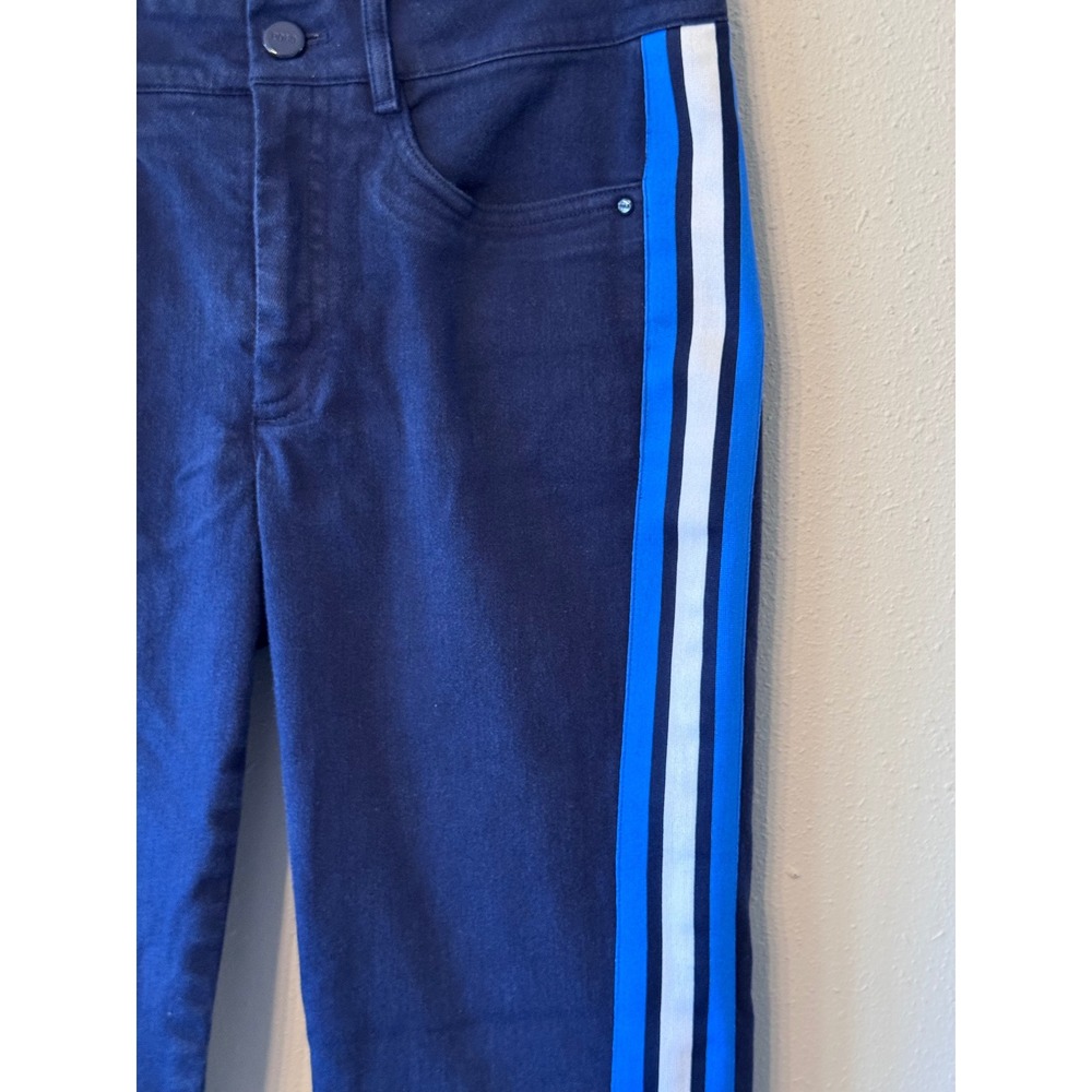 Polo Golf Ralph Lauren Navy Blue Side Stripe Skinny Pants Sz 4 Preppy Athleisure - Picture 5 of 5